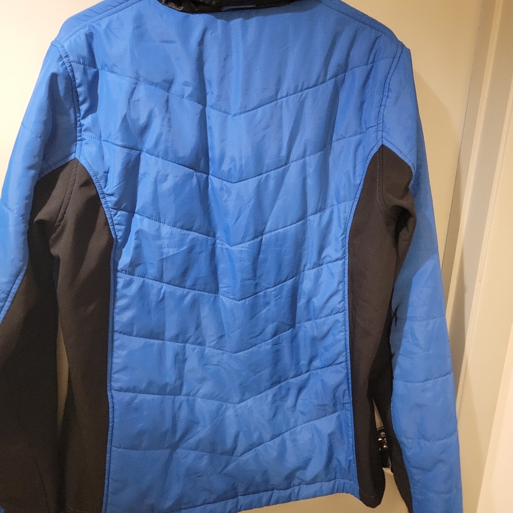 Crane Ski Pro Jacket Blue/Black Hidden Hood in Collar Full Zip Size L - Picture 4 of 6